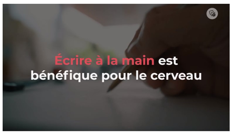 écriture main cerveau